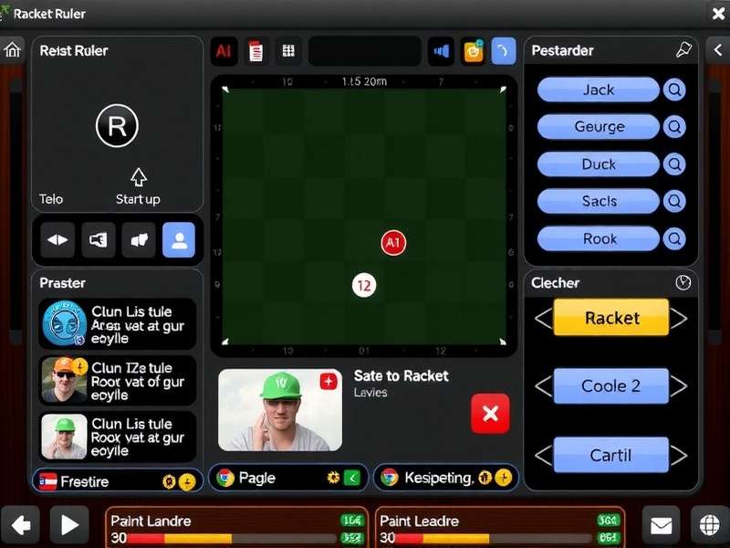 Racket Ruler Main Menu Racket Ruler Game Home Screen
